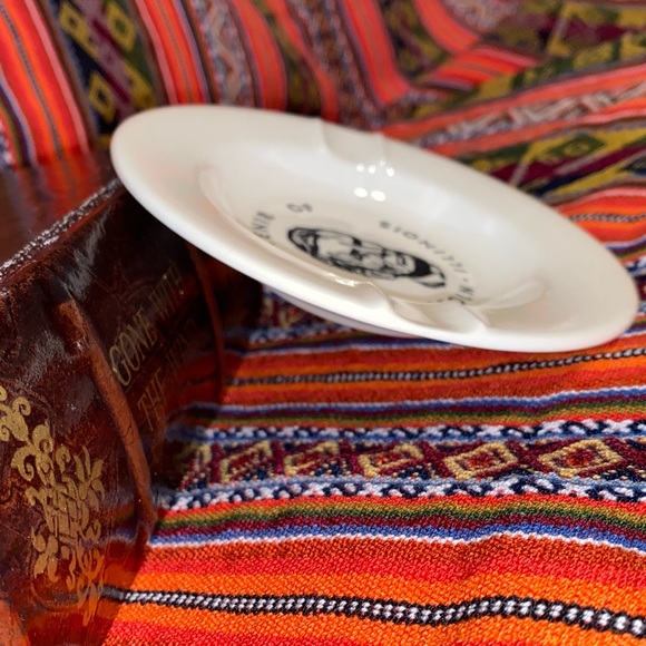 🚬50’s Vintage Abraham Lincoln Ashtray 5.25” Porcelain Souvenir Stetson’s F. O. - Picture 4 of 11